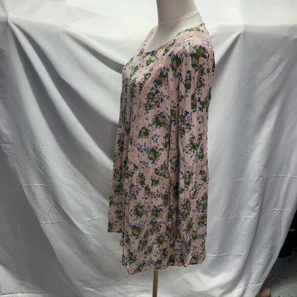 Matilda Jane Like a Lady Floral Tunic Blouse Womens XL Pink Boho Preppy Feminine - Picture 3 of 16